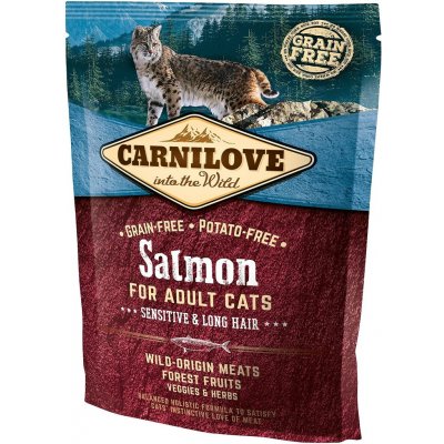Carnilove Salmon for Adult Cats Sensitive & Long Hair 400 g – Zboží Mobilmania