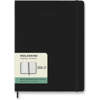 Moleskine B5 týdenní 2026-27 černý – Zboží Dáma