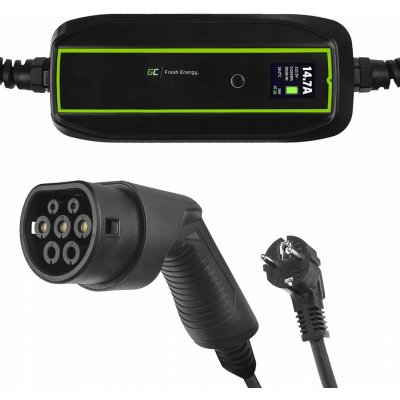 Green Cell GC EV PowerCable 3.6kW Schuko Typ 2 mobile nabíječka for charging electric cars and Plug-In hybrids – Zboží Mobilmania