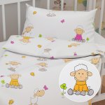 Biante Dětské bavlněné povlečení Sandra SA-728 bílém 90 x 120 cm 40 x 60 cm – Zboží Dáma