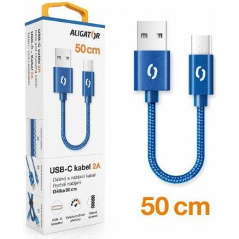 Aligator DATKP40 datový, PREMIUM 2A, USB-C, 50cm, modrý