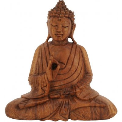 Soška Buddha dřevo 20 cm tm Vitarka – Hledejceny.cz