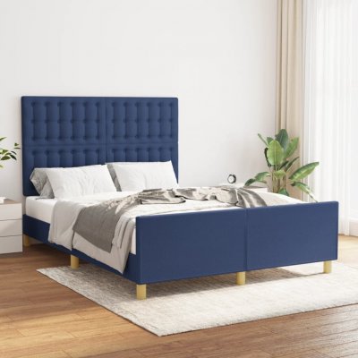 vidaXL 11461.3125387 Rám postele bez matrace modrý textil