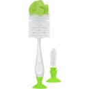 Canpol babies kartáč na čištění lahví a dudlíků s přísavkou zelená bílá