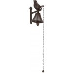 Esschert Design Zahradní zvonek Bird 20 x 12 cm litina hnědá – Hledejceny.cz