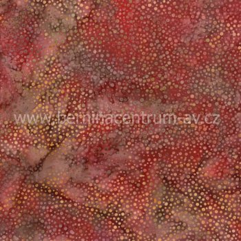 Hoffman 3019-068 bali batika puntík vícebarevná bavlněná látka patchwork