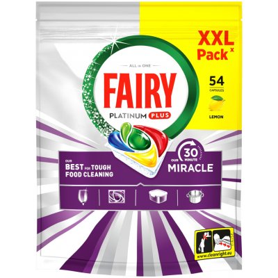 Fairy kapsle do myčky Platinum Plus 30 minut Miracle Lemon 54 ks – Zboží Dáma