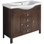 SAPHO AMBRA umyvadlová skříňka 96x82x34,5cm, mořený smrk AB1040 – Zboží Dáma