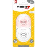 Medela Baby Soft Silicone Dudlík růžová a transparentní 2ks – Hledejceny.cz