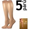 VOXX podkolenky NYLON knee-socks 20 DEN 5 párů beige
