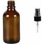 Luna Skleněná lékovka s černým kosmetickým rozprašovačem 50 ml – Zboží Mobilmania