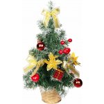 MagicHome vánoční stromeček ozdobený, zlato-červený, 40 cm – Hledejceny.cz