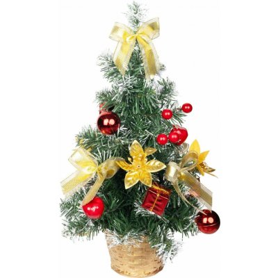 MagicHome vánoční stromeček ozdobený, zlato-červený, 40 cm – Hledejceny.cz