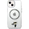 Pouzdro a kryt na mobilní telefon Apple Pouzdro Karl Lagerfeld iPhone 13 Pro - IML Karl and Choupette NFT MagSafe Transparent
