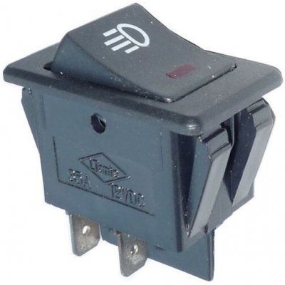 Vypínač kolébkový ON-OFF 2pol.12V/35A, prosvětlení 12V | Zboží Auto