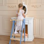 Family scl Skládací dětská učící věž Modrá Přírodní – Sleviste.cz