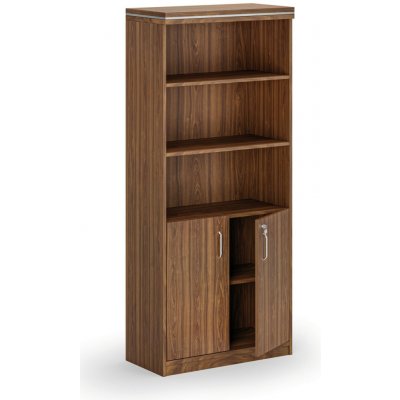 Arristo Lux, Kombinovaná kancelářská skříň 800 x 400 x 1836 mm, ořech – Zboží Dáma