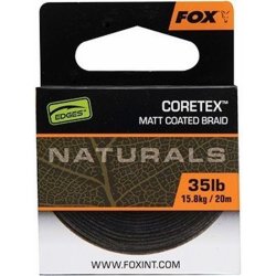 Fox návazcová šňůra naturals coretex x 20m 35lb 15,8kg