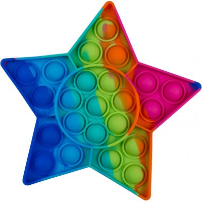 Pop It Rainbow antistresová hračka hvězda