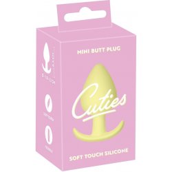 Cuties Mini Butt Plug silicone anal dildo yellow 3.1cm