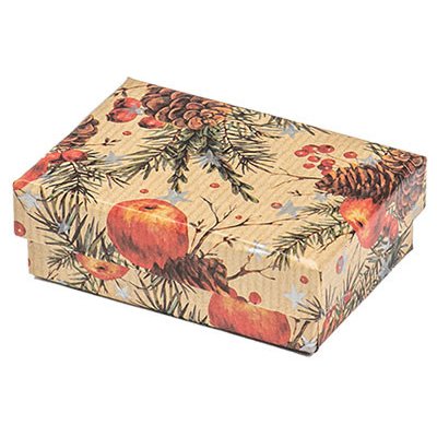 ARGUS Dárková krabice natur vánoční kraftový papír 25311175 – Zboží Živě