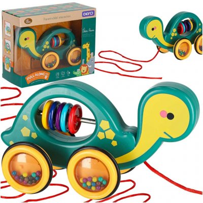 KIK KX5431 Dřevěné chrastítko na provázku mobilní želva – Hledejceny.cz