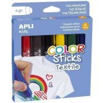 APLI Křídy na textil "Color Sticks" mix barev zatahovací 6 ks – Zbozi.Blesk.cz