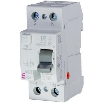Eti EFI-P2 A 16/0,03 2P 16A 30mA 10kA typ A – HobbyKompas.cz
