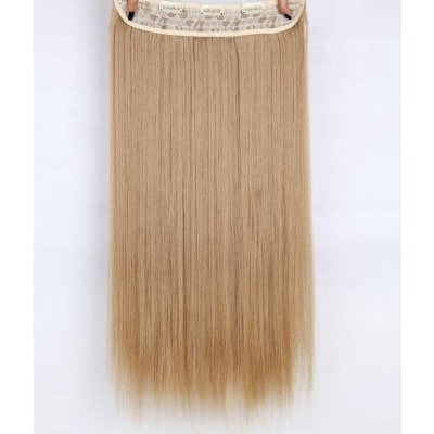 Vlasy clip in 130 g - medové blond vlasové příčesky rovné 55 cm – Zbozi.Blesk.cz