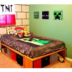 Malování z Minecraftu - Vybrané postavy na plátně - Creeper, Enderman, Zombie - 60x20 cm – Hledejceny.cz