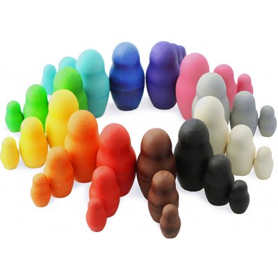 Montessori Ulanik dřevěná sada "Colourful nesting dolls" – Zbozi.Blesk.cz