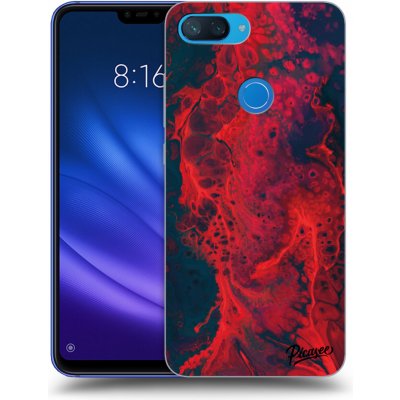 Pouzdro Picasee silikonové Xiaomi Mi 8 Lite - Organic red černé – Zbozi.Blesk.cz