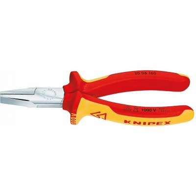 Rovné ploché kleště 160 mm Knipex VDE chromované - 2006160 – Zbozi.Blesk.cz