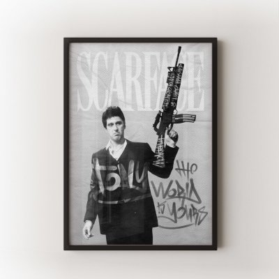 Scarface Velikost: 30x40 cm, Rám: Černý – Zboží Dáma