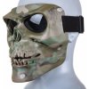 Doplněk Airsoftové výstroje Wosport Celoobličejová maska Skeleton Multicam