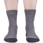 Ovčí ponožky merino se zdravotním lemem 3ks Tmavě šedá – Zboží Mobilmania