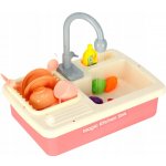 KIK KX3506 dřez na mytí nádobí s kohoutkem na vodu růžový – Sleviste.cz