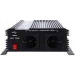 Carspa CAR1.6KUR-12, 12V/230V + USB, 1600W, Modifikovaná Sinusoida | Zboží Auto