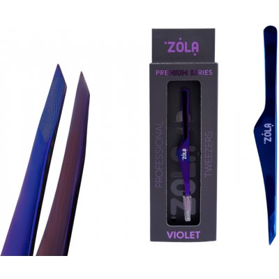 Zola Color profesionální pinzeta na obočí zkosená Fialová – Zbozi.Blesk.cz