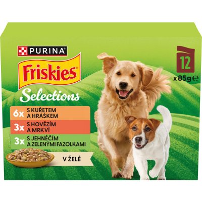 Friskies Adult hovězí kuře jehněčí v želé 12 x 85 g – Hledejceny.cz