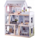 iMex Dřevěný domeček pro panenky s LED osvětlením bílý – Zboží Dáma
