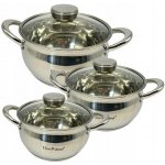 HOME ELEMENTS Sada nerezového nádobí kombinace lesku a matu 6 ks – Zboží Dáma