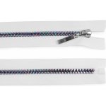 Duhový kostěný zip šíře 5 mm délka 70 cm, malé, 101 bílá – Zboží Mobilmania
