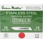 Swann Morton čepelka skalpelová 100 ks - č. 10 – Sleviste.cz