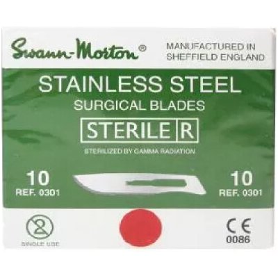Swann Morton čepelka skalpelová 100 ks - č. 10 – Sleviste.cz