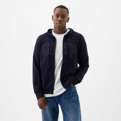 GAP French Terry Fullzip Logo Hoodie Tapestry Navy