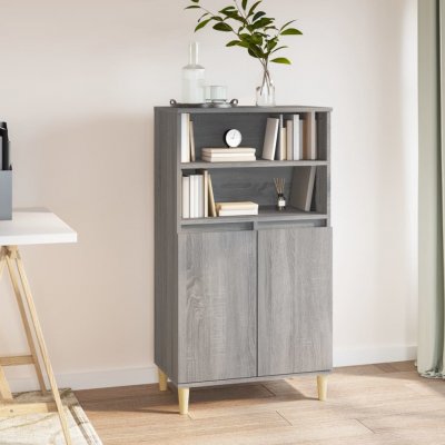 zahrada-XL Skříň highboard šedá sonoma 60 x 36 x 110 cm kompozitní dřevo – Zboží Mobilmania