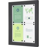 A-Z Reklama 4xA4PH venkovní vitrína pro prospekty 4 x A4 Antracit – Zboží Živě