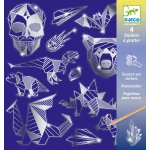 Djeco Vyškrabávací obrázky nálepky Metalické ornamenty – Zboží Dáma