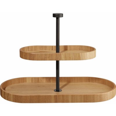 Dřevěný dvoupatrový etažér výška 35,5x16,5 cm WOOD ASA Selection - přírodní – Zboží Mobilmania